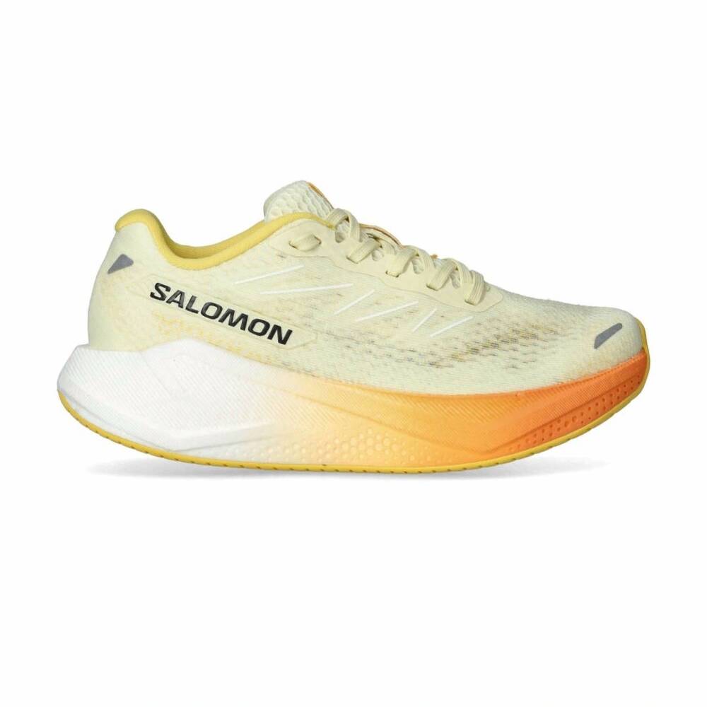 NEW SALOMON women's aero blaze 3 running shoes in transparent yellow/white